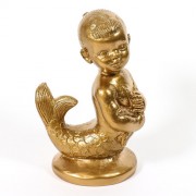 Mergirl 17 (Cppr) Fiberglass Resin Indoor/Outdoor Garden Statue
