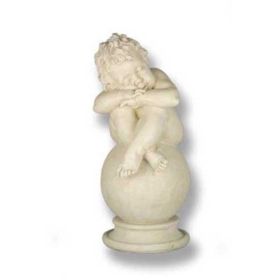 Napping Cherub Fiber Stone Resin Indoor/Outdoor Statue/Sculpture -  - FSP2842