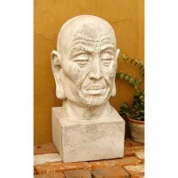 Lau Bust 25in. Fiberglass Resin Indoor/Outdoor Garden