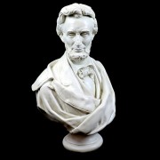 Lincoln Bust Draped Beard 34in. - Fiberglass Resin - Outdoor Statue