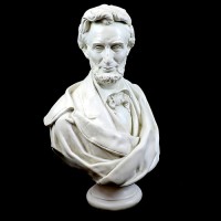 Lincoln Bust Draped Beard 34in. - Fiberglass Resin - Outdoor Statue