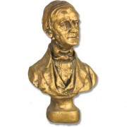 Emerson Bust Small 14in. High - Fiberglass Resin - Outdoor Statue Emerson Bust Small 14in. High - Fiberglass Resin - Outdoor Statue