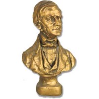 Emerson Bust Small 14in. High - Fiberglass Resin - Outdoor Statue