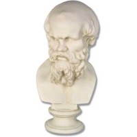 Socrates Bust 22in. - Fiberglass Resin - Indoor/Outdoor Garden Statue
