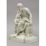 Socrates Seated Fiberglass Resin Indoor/Outdoor Garden Statuary