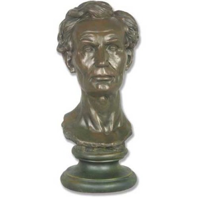 Lincoln Classic Bust 20in. High Fiberglass Indoor/Outdoor Garden -  - F7667