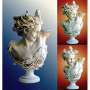 La Danse Bust Round Base 25in. - Fiberglass Resin - Outdoor Statue