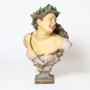 Le Danse Bust 25in. Sq Base - Fiberglass Resin - Indoor/Outdoor Statue