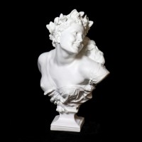 Le Danse Bust 25in. Sq Base Fiberglass Resin Indoor/Outdoor Garden