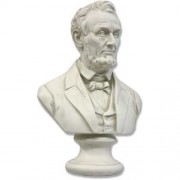 Lincoln Bust Sm 12in. High  Fiberglass Resin Indoor/Outdoor Garden