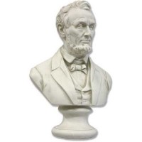 Lincoln Bust Sm 12in. High  Fiberglass Resin Indoor/Outdoor Garden