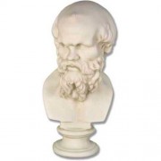 Socrates Bust 22in. Fiberglass Resin Indoor/Outdoor Garden