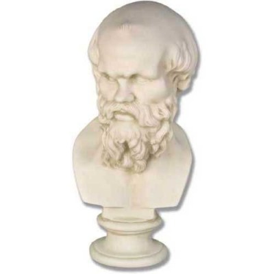 Socrates Bust 22in. Fiberglass Resin Indoor/Outdoor Garden -  - DC163