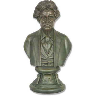 Mark Twain Bust 18in. (21 Bronze) Fiberglass In/Outdoor Statue -  - F7412