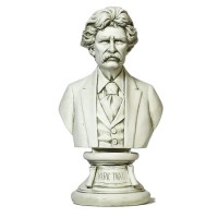 Mark Twain Bust 18 Fiberglass Resin Indoor/Outdoor Garden Statue