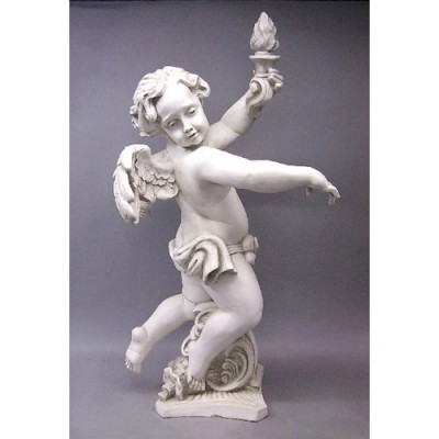 Rococo Angel Torch - Right - Fiberglass - Indoor/Outdoor Statue -  - F69116