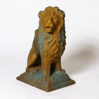 Sitting Lion Left 24in. - Fiber Stone Resin - Indoor/Outdoor Statue -  - FSDS513L