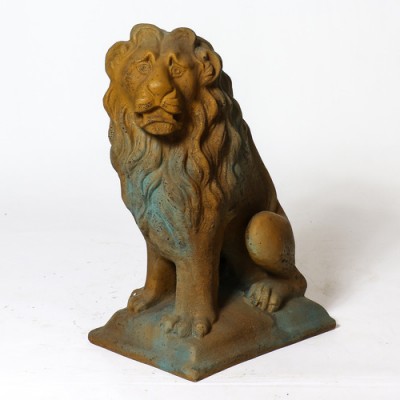 Sitting Lion Right 24in. - Fiber Stone Resin - Indoor/Outdoor Statue -  - FSDS513R