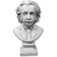 Albert Einstein Bust 27in. High Fiberglass Resin Indoor/Outdoor Sculpture