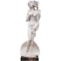Birth Of Venus Santini 24in. High - Carrara Marble Statue Birth Of Venus Santini 24in. High - Carrara Marble Statue