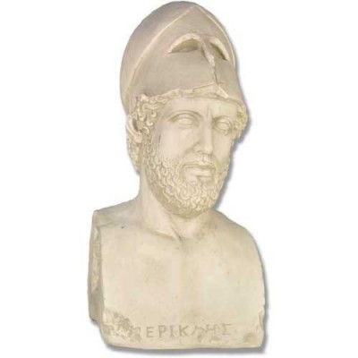 Pericles Bust 23 In. Fiberglass Indoor/Outdoor Statue/Sculpture - - F7401 Pericles Bust 23 In. Fiberglass Indoor/Outdoor Statue/Sculpture - - F7401