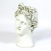 Apollo Head Planter 17in Fiberglass Resin Indoor/Outdoor Garden / Patio