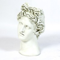 Apollo Head Planter 17in Fiberglass Resin Indoor/Outdoor Garden / Patio