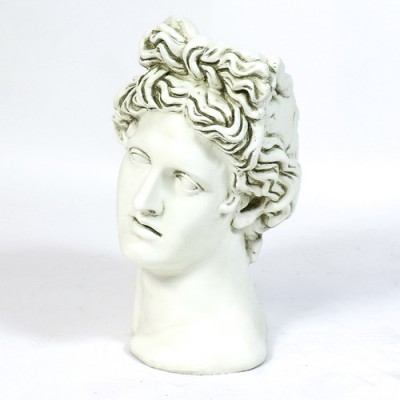Apollo Head Planter 17in Fiberglass Indoor/Outdoor Garden -  - F7381