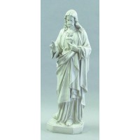 Sacred Heart (Hand Up) 52in. Lightweight Fiberglass Resin Indoor/Outdoor Statue