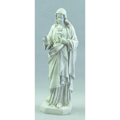 Sacred Heart (Hand Up) 52in. Fiberglass Indoor/Outdoor Statue -  - F6627