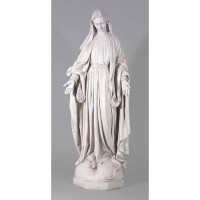 Mary Hands Out 56 In. High - Lightweight Fiberglass Resin - Indoor/Outdoor Statue
