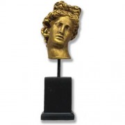 Apollo Head On Cube - Fiberglass Resin - Indoor/Outdoor Garden Statue