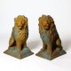Sitting Lion Set 24in. - Fiber Stone Resin - Indoor/Outdoor Statue -  - FSDS513S