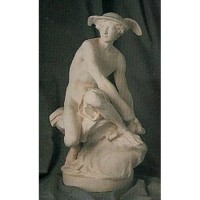 Sitting Mercury - Fiberglass Resin - Indoor/Outdoor Statue/Sculpture