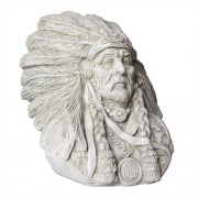 Great Indian Chief Bust - Fiberglass Resin - Indoor/Outdoor Garden Statue