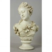 Smiling Girl Bust - Fiberglass Resin - Indoor/Outdoor Garden Statue