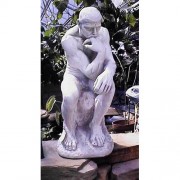 Thinker By Rodin - Large 22in. - Fiberglass Resin - Outdoor Statue