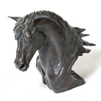 Horse Head bronzed Fiberglass Resin Indoor/Outdoor Garden Statue