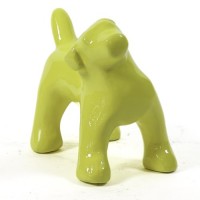Yellow Popart Dog for Frontdoor / Porch Steps Fiberglass Resin Indoor/Outdoor Garden Statue