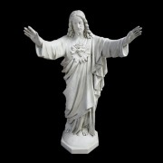 Sacred Heart (Hands Up) 60" Lightweight Fiberglass Resin Indoor/Outdoor Statue
