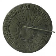 Weathered Decorative Sundial - Fiberglass Resin - Indoor/Outdoor Garden Statue/Sculpture