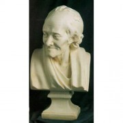 Voltaire Bust Large - Fiberglass Resin - Indoor/Outdoor Garden Statue