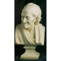 Voltaire Bust Large - Fiberglass Resin - Indoor/Outdoor Garden Statue