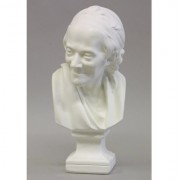 Voltaire Bust Small 11in. High - Fiberglass Resin - Outdoor Statue