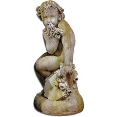 Como Cherub / Doll - Fiber Stone Resin - Indoor/Outdoor Garden Statue -  - FSAK233-D