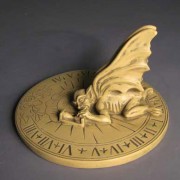 Gargoyle Sundial 12in. W - Fiberglass Resin - Indoor/Outdoor Statue