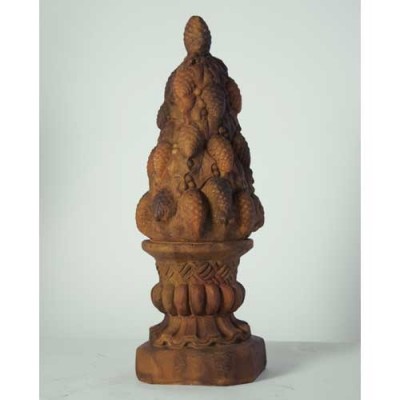Pinecone Topiary - Fiber Stone Resin - Indoor/Outdoor Garden Statue -  - FS00392