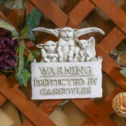 Beware Of Gargoyles 8in. - Fiberglass Resin - Indoor/Outdoor Statue