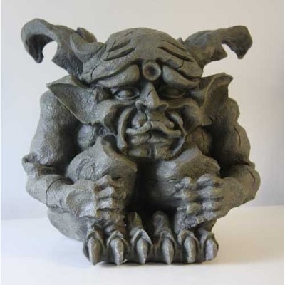 Scared Gargoyle 12in. - Fiberglass - Indoor/Outdoor Statue -  - F333378