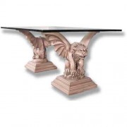 Tuscan Gargoyle Cocktail - Set - Lightweight Fiberglass Resin - Table Statue Display Base/Riser 2 Piece